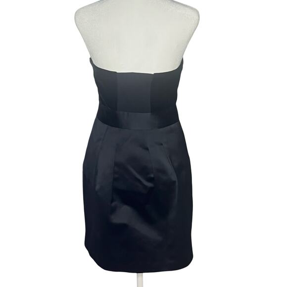 Theory Chanesa Strapless Velvet & Satin Black Mini Dress, Sz 8, Cocktail, Formal - Picture 5 of 9